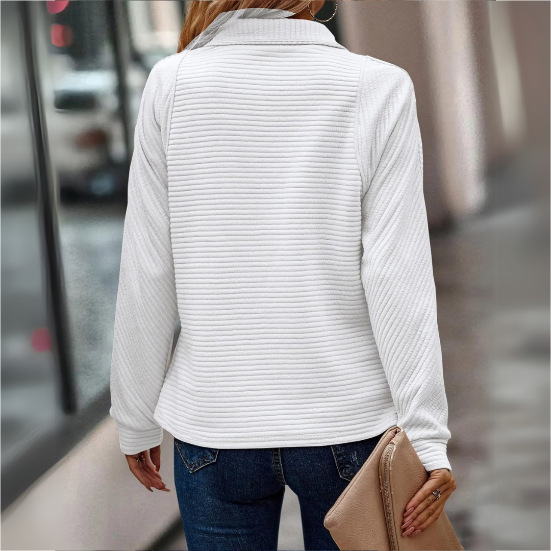 Levoire | T-Shirt Mi-Long À Zip Avec Bord-Côte