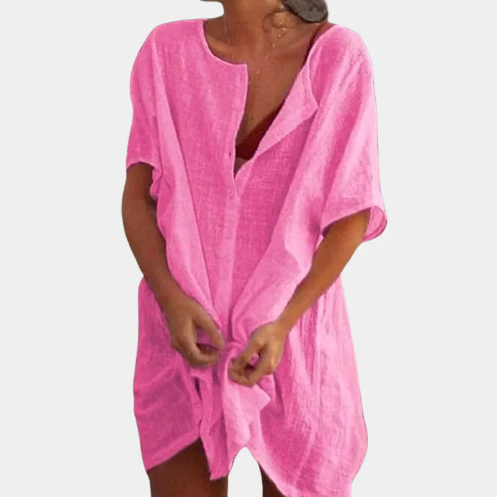 Levoire | Livraison Gratuite Sur L'Approche Plage En Mélange De Lin Pour Femmes Rosa