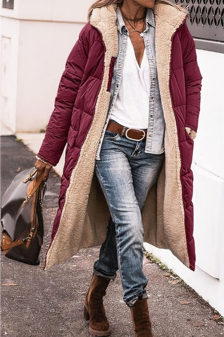 Levoire | Parka Manteau Femme | Hiver Rouge Vin