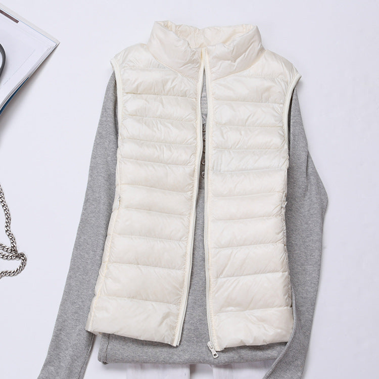 Levoire | Chaud, Léger, Gilet Sans Manches En Duvet Pour Femmes Blanc
