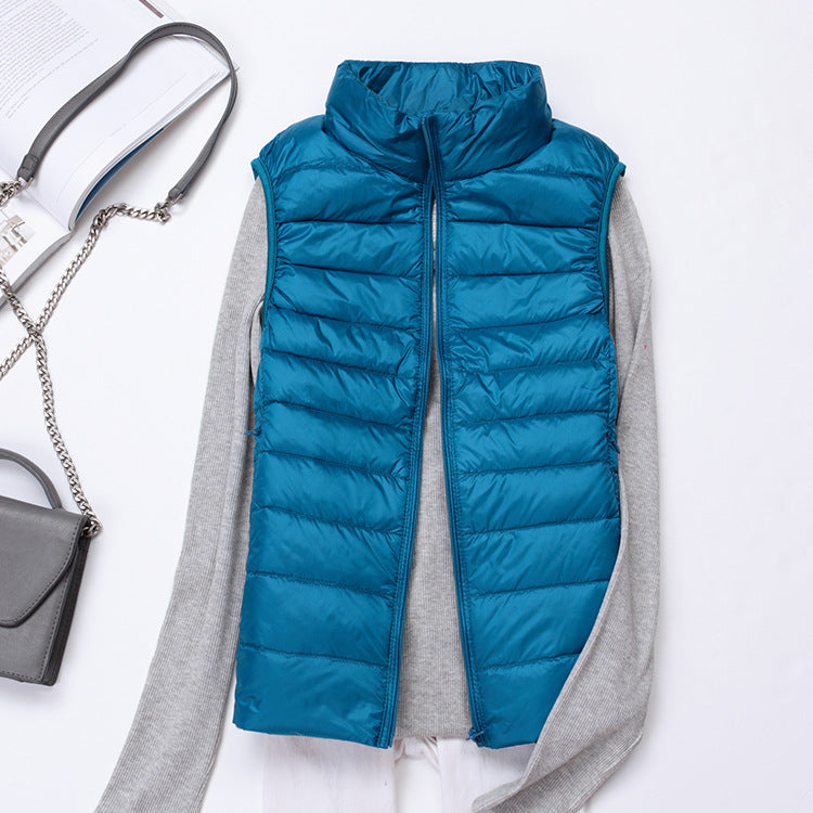 Levoire | Chaud, Léger, Gilet Sans Manches En Duvet Pour Femmes Seeblau