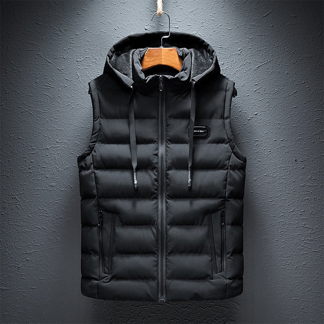 Levoire | Veste en polaire sans pilling avec fermeture éclair pour hommes Noir