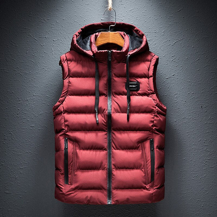 Levoire | Veste en polaire sans pilling avec fermeture éclair pour hommes Rot