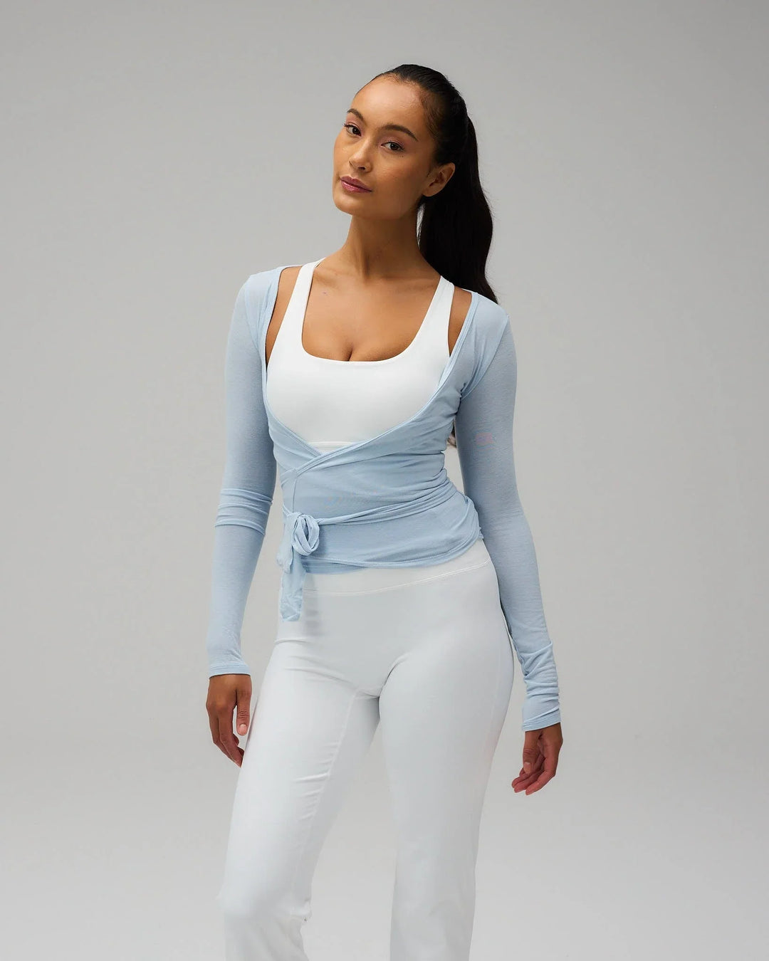 Levoire | Blouse Wrap Élégante Pour L'Été BLEU CIEL