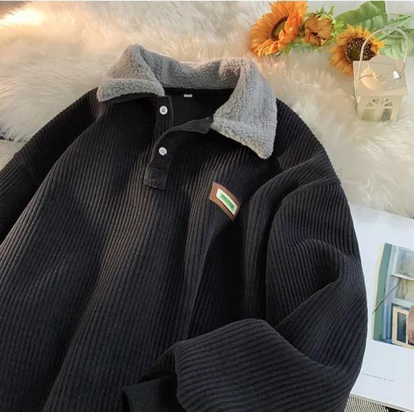 Levoire | Pullover Pour Hommes Rembourré Élégant Noir