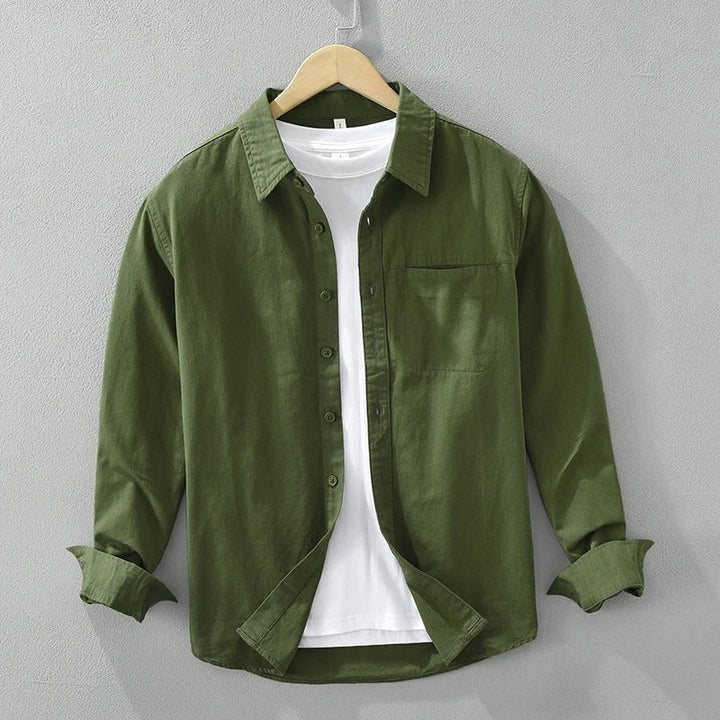 Levoire | Chemise Decontractee Style Hommes Vert olive