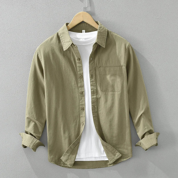 Levoire | Chemise Decontractee Style Hommes Khaki