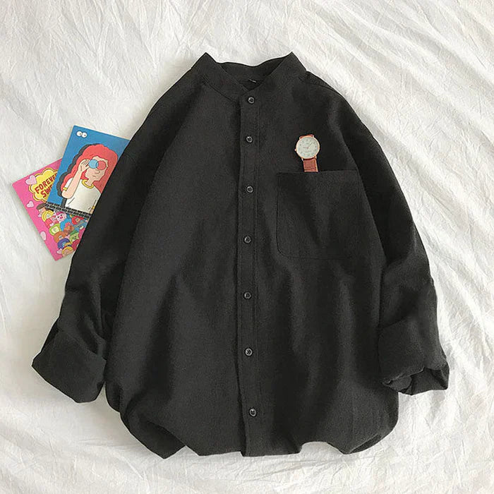 Levoire | Blouse Springbreeze Avec Poche Poitrine Noir