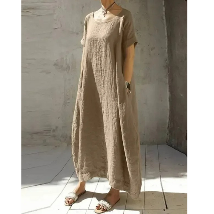 Levoire | Robe En Lin Respirante En Coton Simple Brun clair