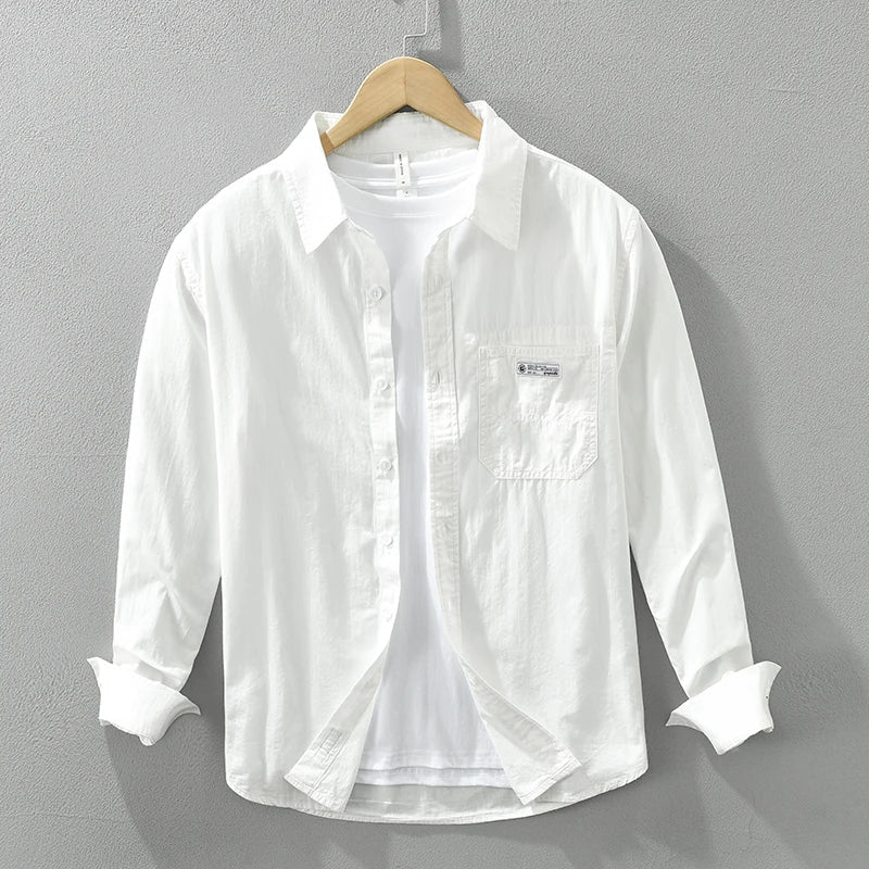 Levoire | Chemise En Coton Intemporelle Homme Blanc
