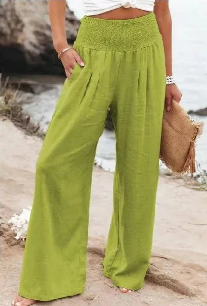 Levoire | Pantalon D'Été Taille Haute Vert