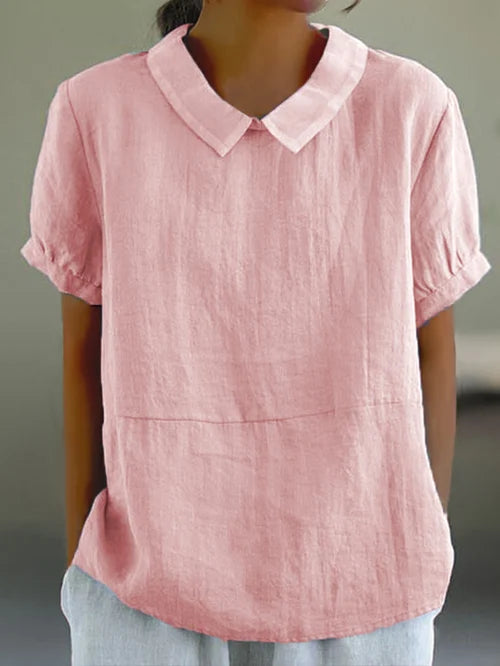 Levoire | Haut En Coton Et Lin Rosa
