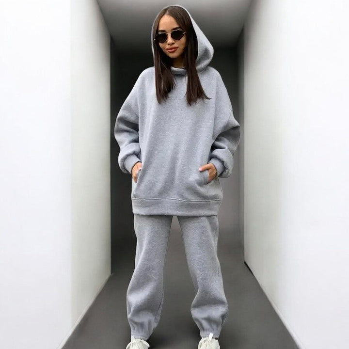 Levoire | Pull À Capuche Grande Taille Confortable Satz Gris clair