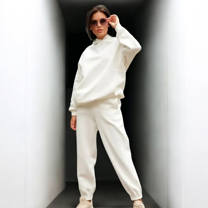 Levoire | Pull À Capuche Grande Taille Confortable Satz Blanc