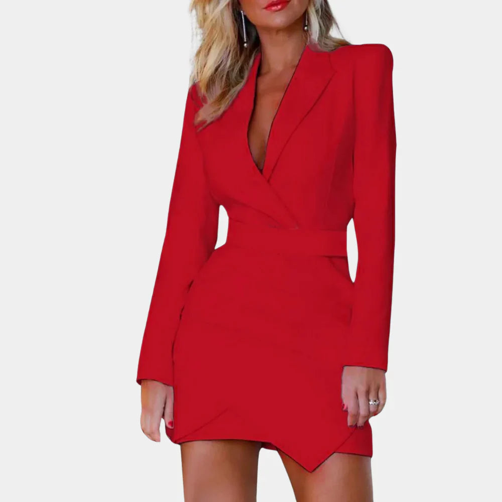 Levoire | Blazer Robe Avec Col Revers Rot