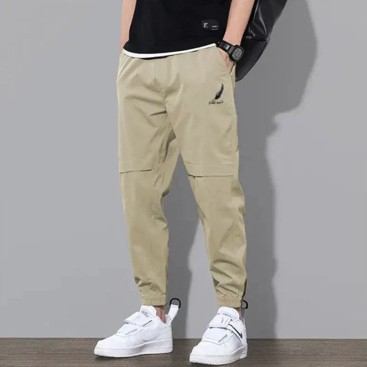 Levoire | Pantalon De Jogging Pour Hommes Avec Taille Élastique Khaki