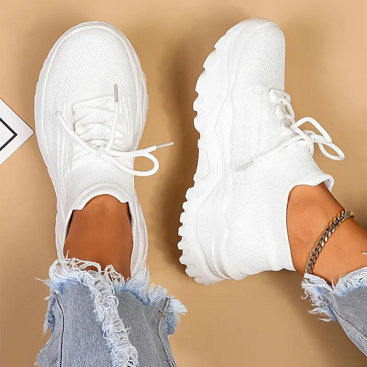 Levoire | Chaussures De Marche Baskets À Enfiler Confortables Pour Femmes Blanc