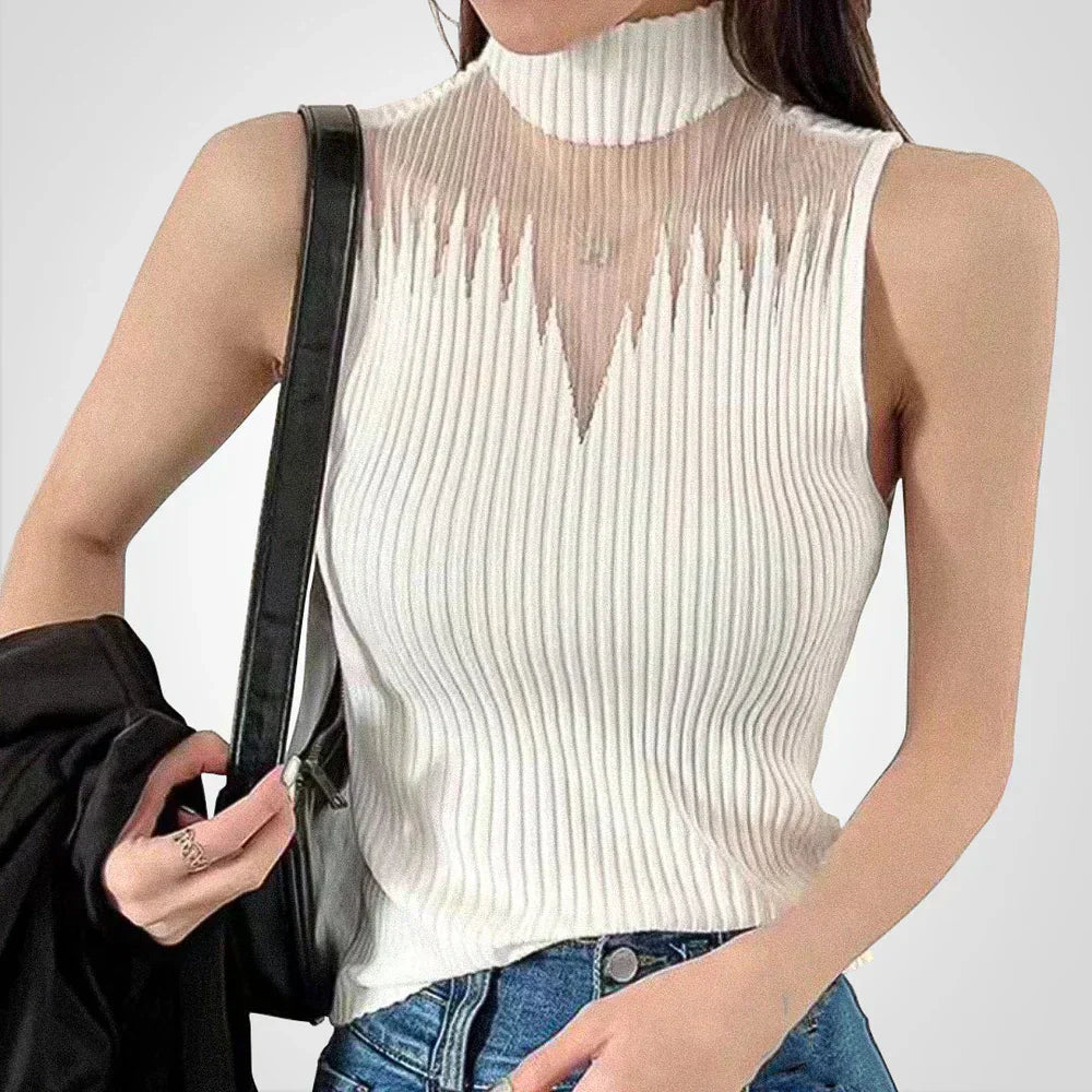 Levoire | Top Dos Nuque Satin Beige Une taille