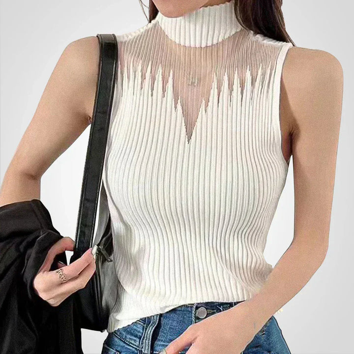 Levoire | Top Dos Nuque Satin Beige Une taille