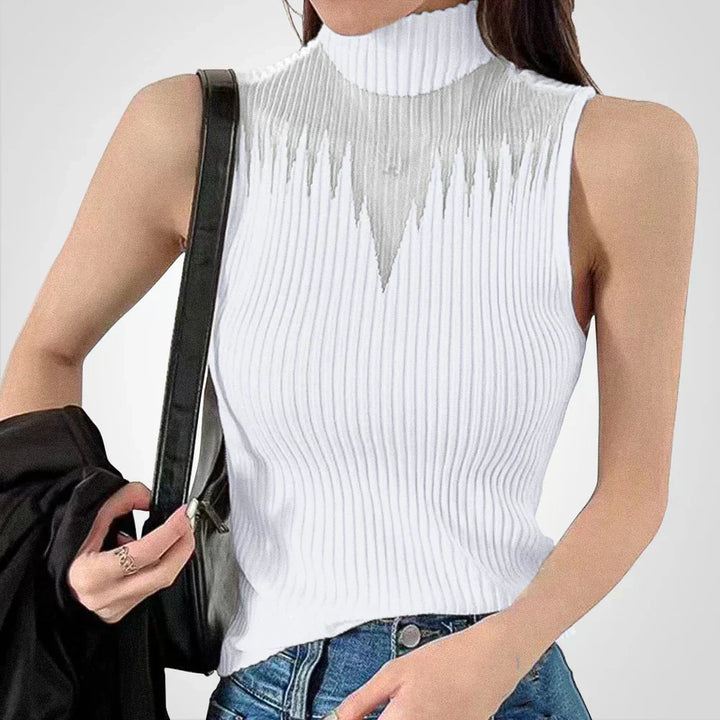 Levoire | Top Dos Nuque Satin Blanc Une taille