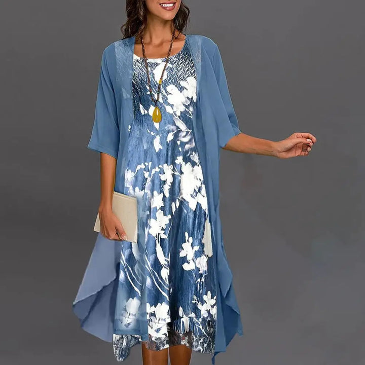 Levoire | Robe Cardigan De Soirée Pour Femmes - Midi Bleu