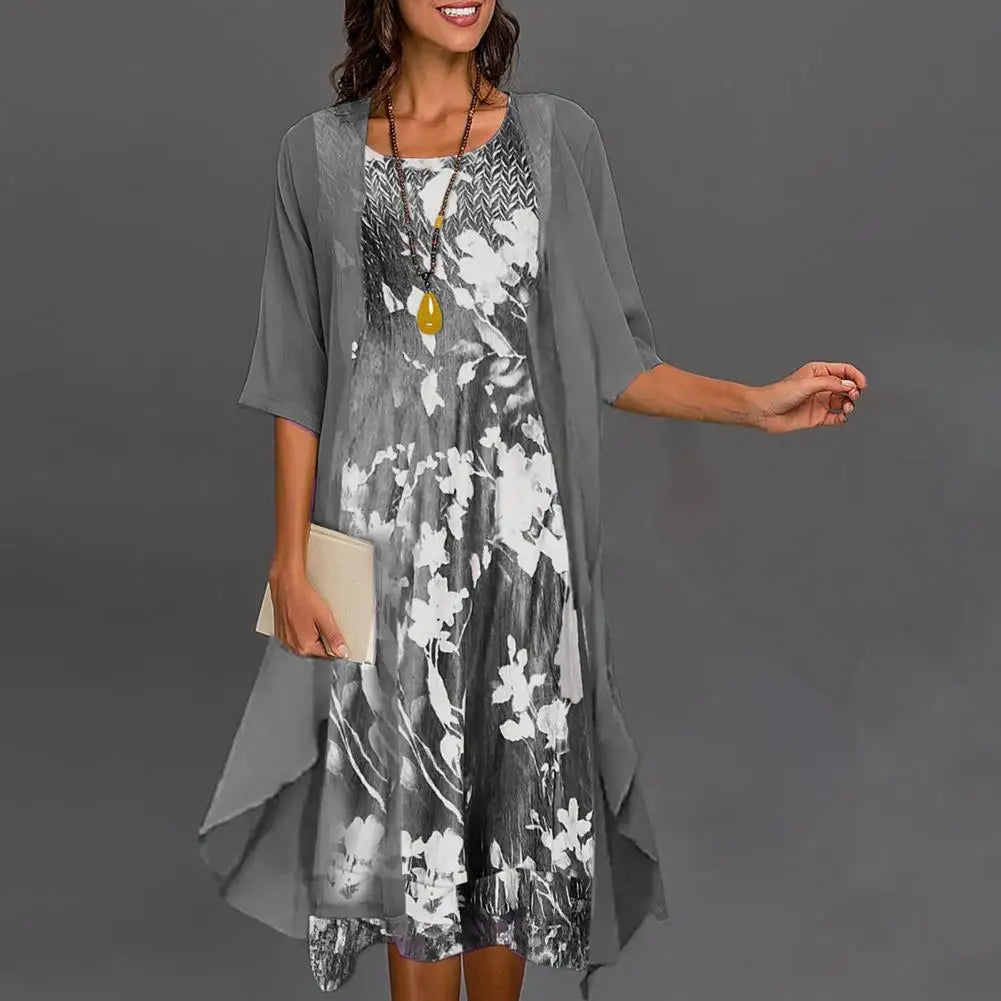 Levoire | Robe Cardigan De Soirée Pour Femmes - Midi Argent