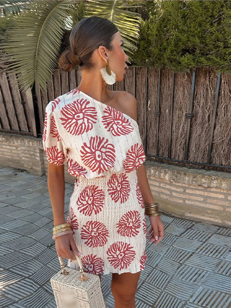 Levoire | Robe femme Blanc rouge