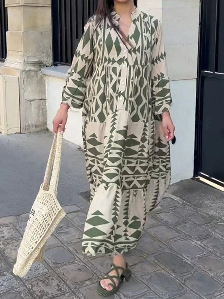 Levoire | Robe en tissu rétro Vert