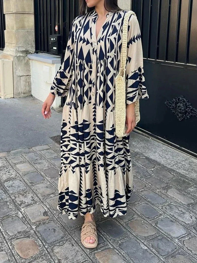Levoire | Robe en tissu rétro Bleu