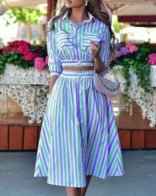 Levoire | Tenues Élégantes Pour Femmes Rayé vert