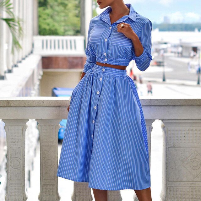 Levoire | Tenues Élégantes Pour Femmes Rayé bleu