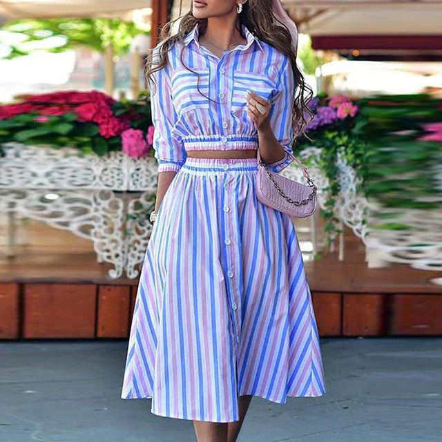 Levoire | Tenues Élégantes Pour Femmes Rayé violette