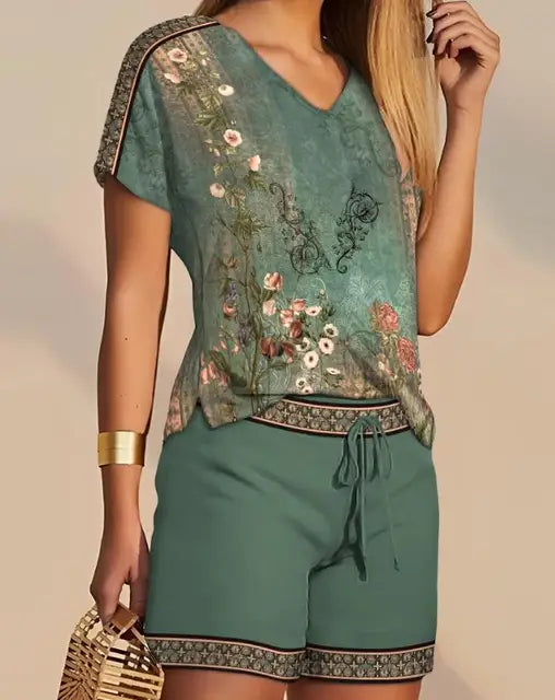 Levoire | Sets D'Été À Col Partagé Pour Femmes Vert