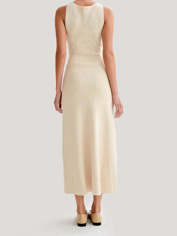 Levoire | Élégant Robe En Tricot Sans Manches