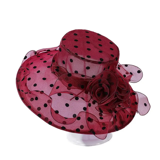 Levoire | d'Été - Chapeau Seau en Chiffon Élégant et Légèrement Aéré pour Femmes Rouge