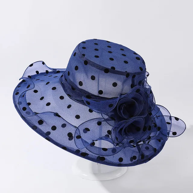 Levoire | d'Été - Chapeau Seau en Chiffon Élégant et Légèrement Aéré pour Femmes Bleu