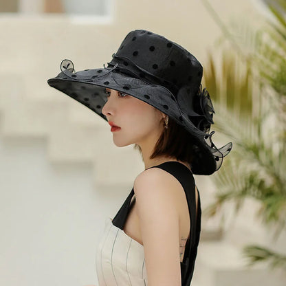 Levoire | d'Été - Chapeau Seau en Chiffon Élégant et Légèrement Aéré pour Femmes