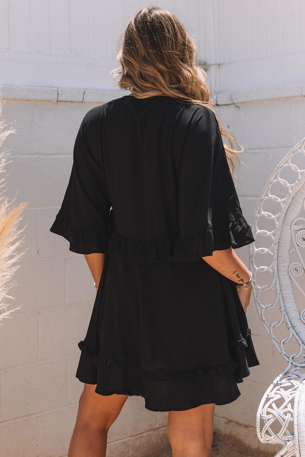 Levoire | Élégante Robe Minironde Noire