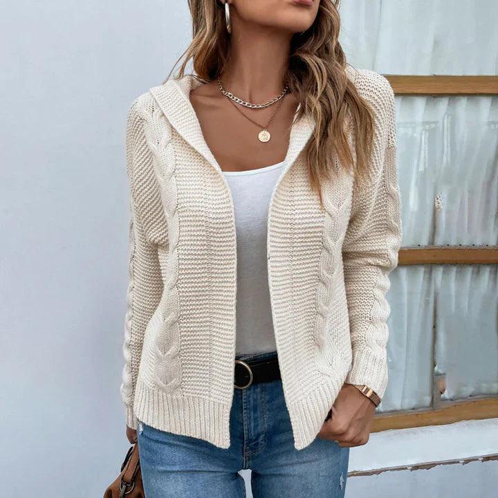 Levoire | Veste Tricotée Élégante Avec Capuche Pour Femmes
