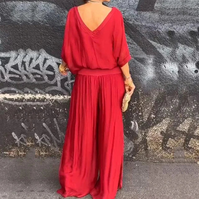 Levoire | Ensemble élégant en deux pièces en chiffon Rot