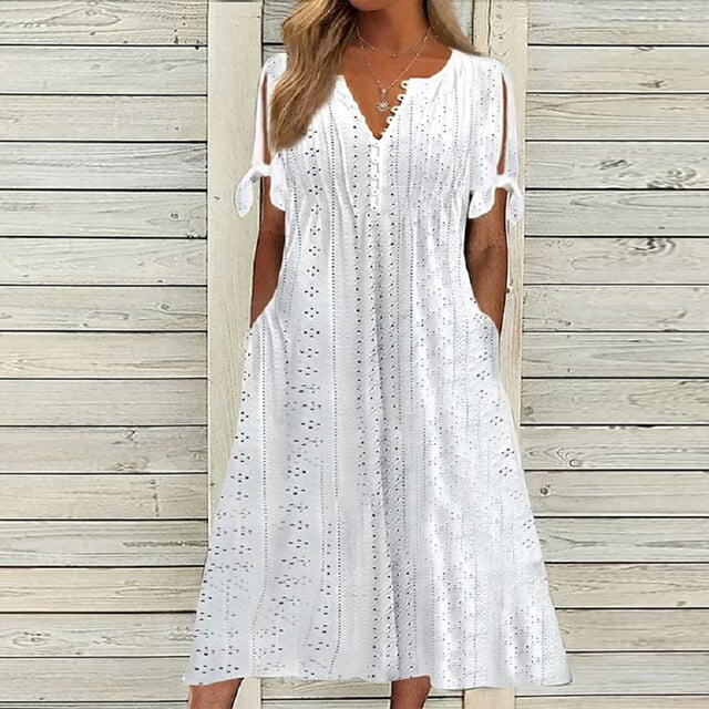 Levoire | Robe Élégante Au Style Intemporel Blanc