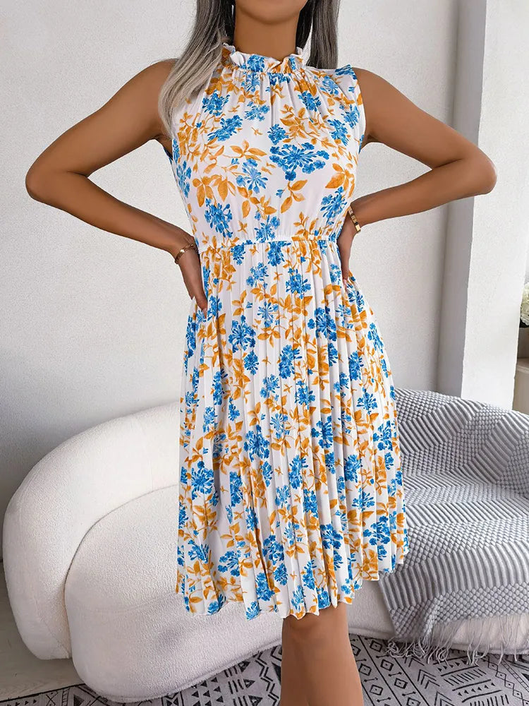 Levoire | Robe Midi Élégante Avec Motif Plissé Blanc