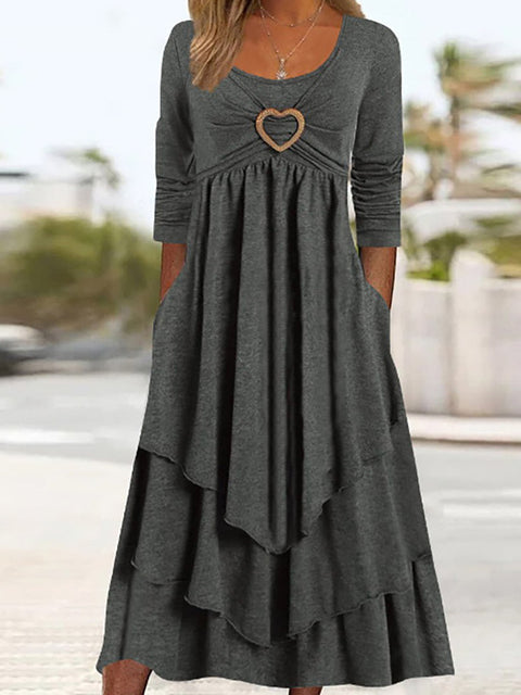 Levoire | Robe à volants pour femmes Gris foncé