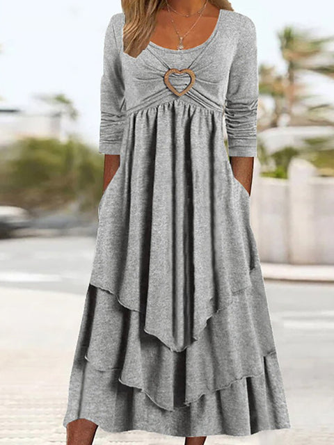 Levoire | Robe à volants pour femmes Gris clair