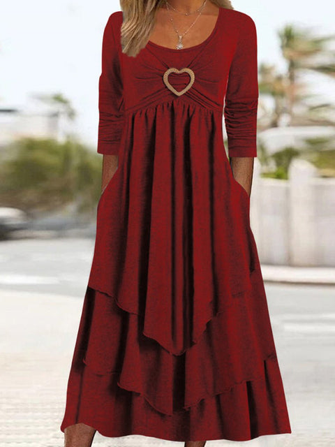 Levoire | Robe à volants pour femmes Bourgogne