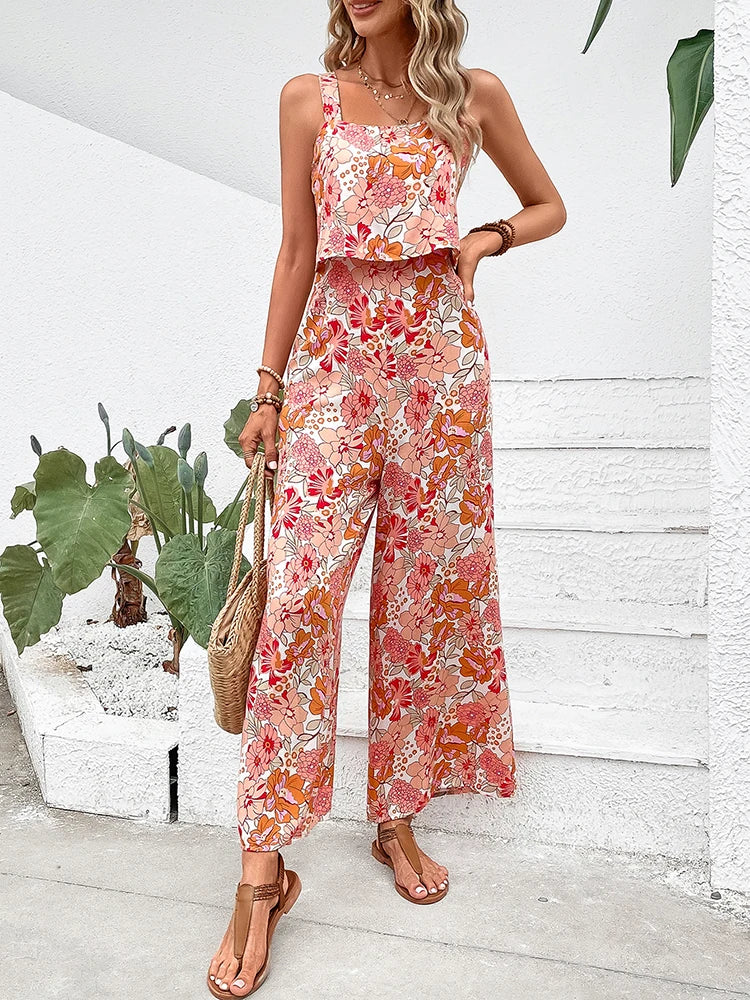 Levoire | Elegant Salopette Avec Imprimé Floral