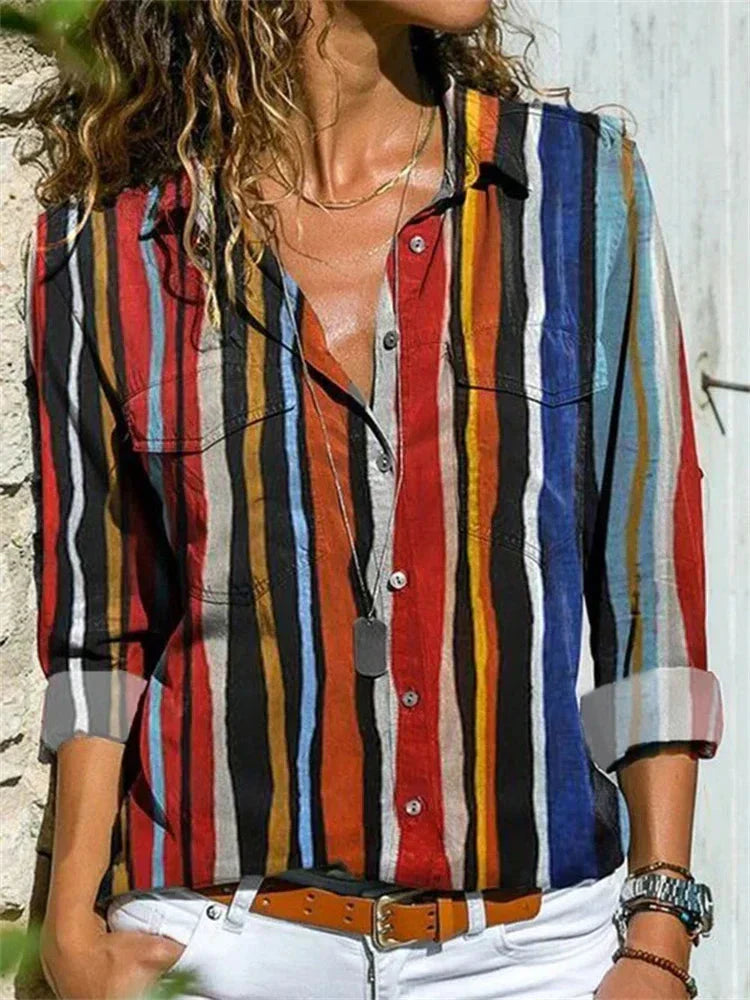 Levoire | Blouse D'Été À Imprimé Géométrique Pour Femmes
