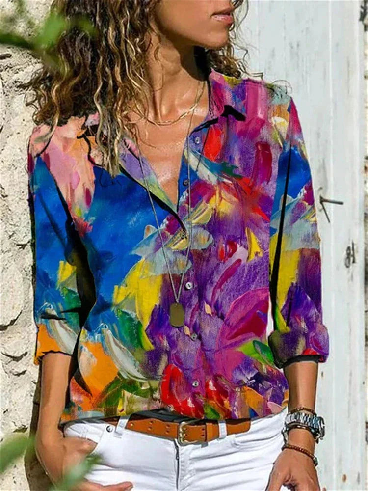 Levoire | Blouse D'Été À Imprimé Géométrique Pour Femmes