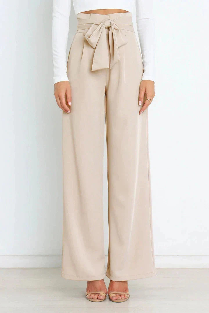 Levoire | Pantalon Élégant À Jambe Large Beige