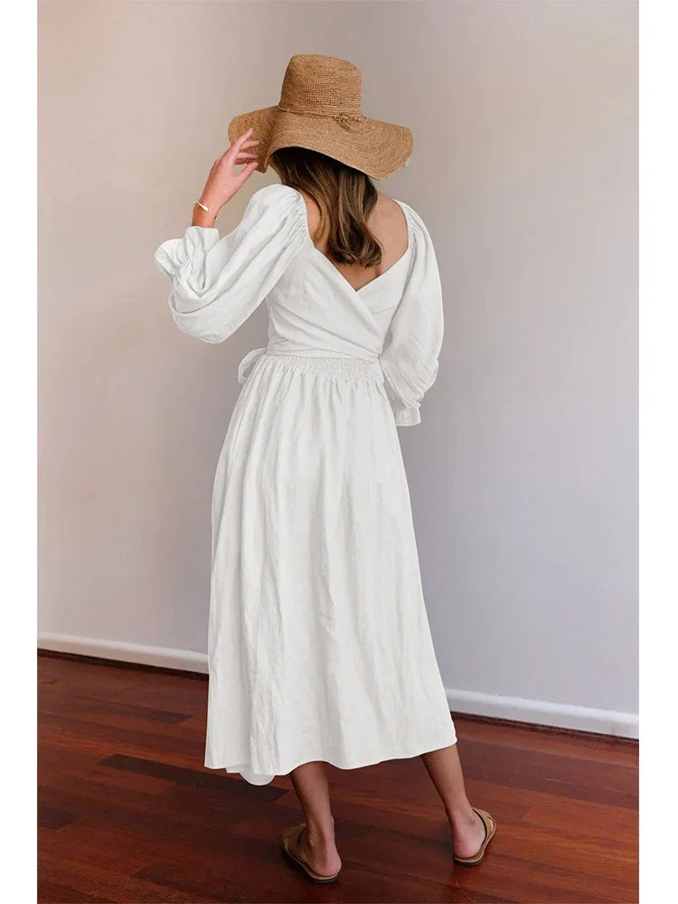 Levoire | Robe Française Avec Manches Volantes